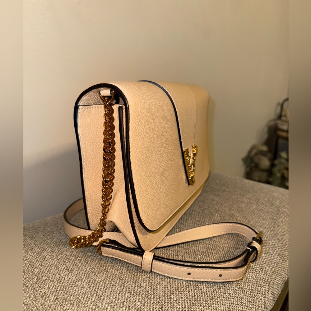 Versace Nude Calf Leather Crossbody Bag - Picture 6 of 13